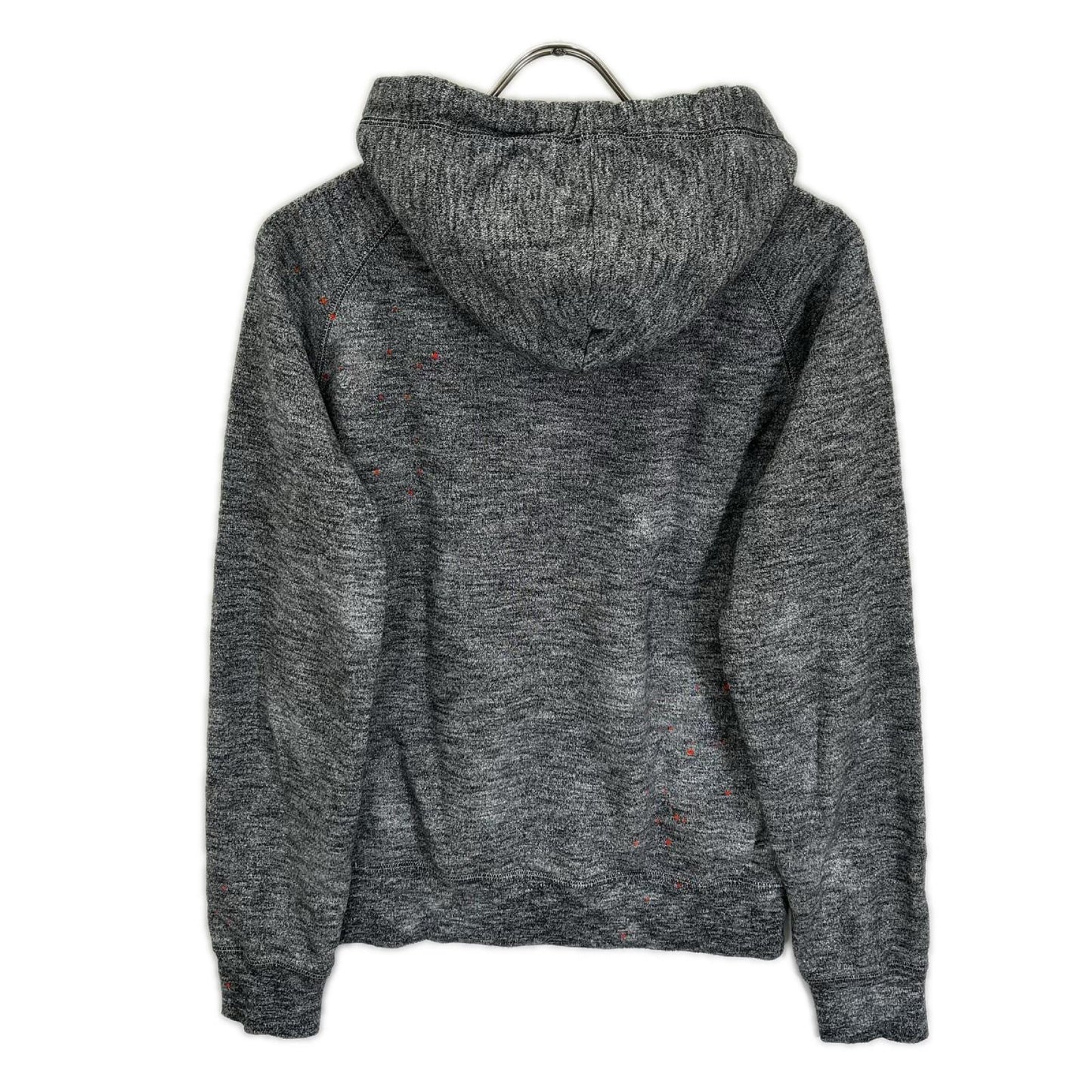 DSQUARED2 ディースクエアード グレー ペイントスプラッター ダメージ加工 杢柄 パーカー トップス