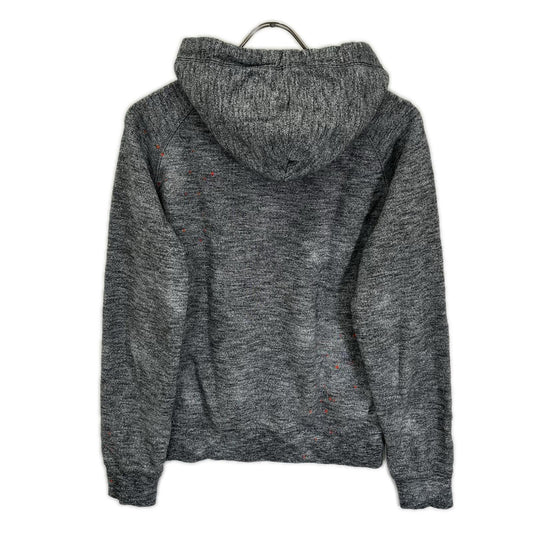 DSQUARED2 ディースクエアード グレー ペイントスプラッター ダメージ加工 杢柄 パーカー トップス