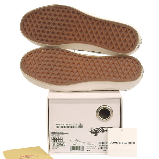 COMMEdesGARCONS コムデギャルソン ×VANS 美品 ローカットスニーカー レディース ホワイト 24.5cm OZ-K101-001 シューズ
