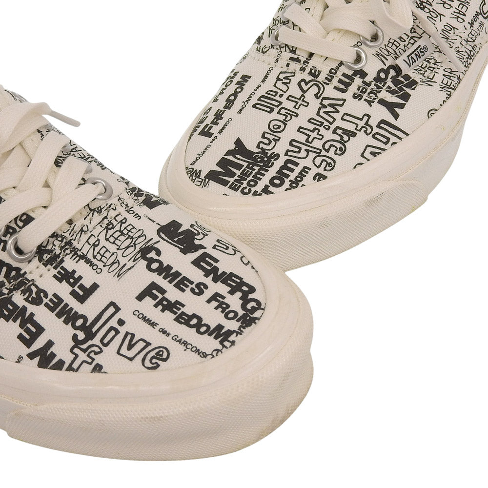 COMMEdesGARCONS コムデギャルソン ×VANS 美品 ローカットスニーカー レディース ホワイト 24.5cm OZ-K101-001 シューズ