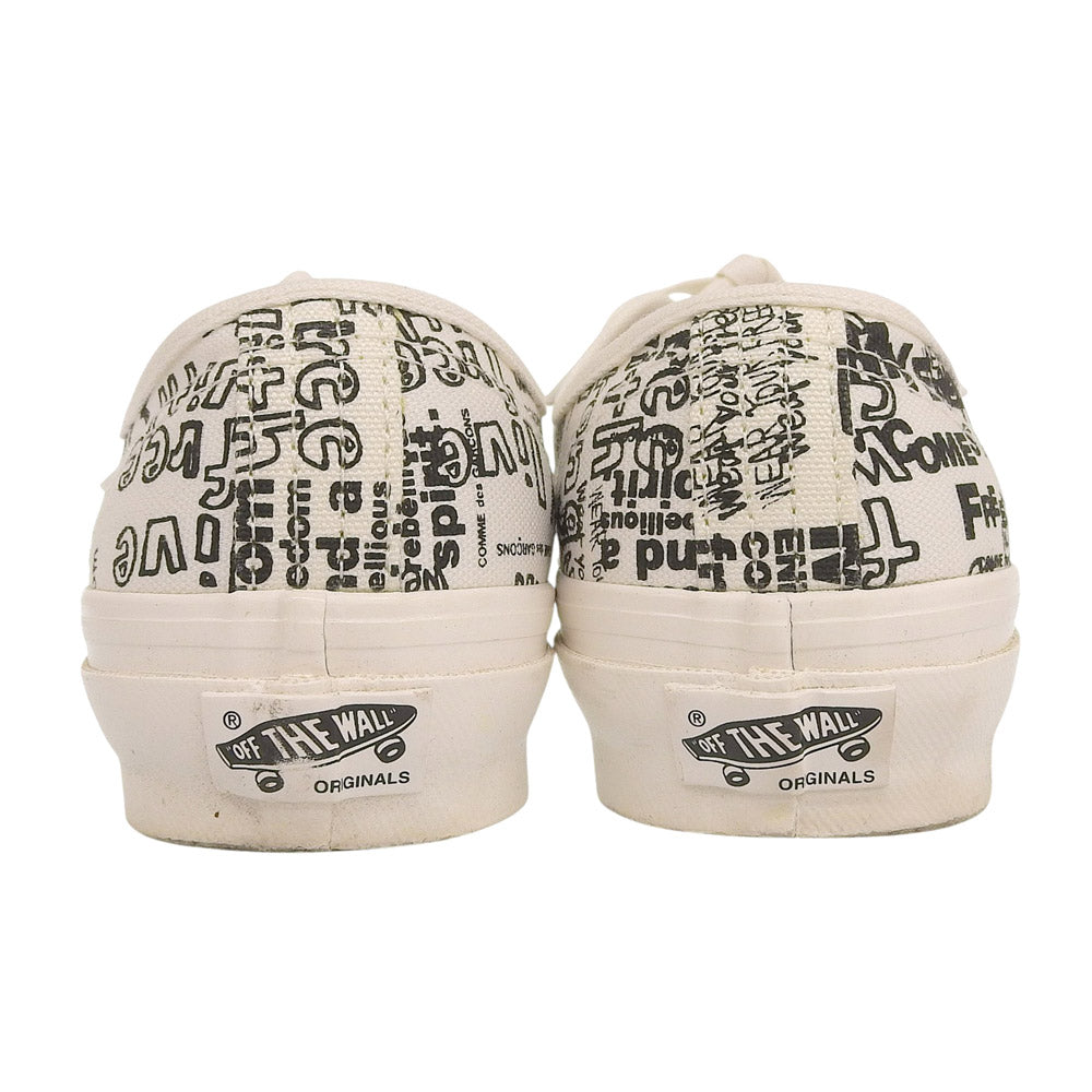 COMMEdesGARCONS コムデギャルソン ×VANS 美品 ローカットスニーカー レディース ホワイト 24.5cm OZ-K101-001 シューズ