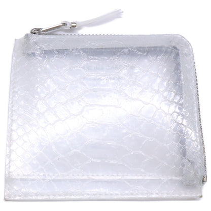 COMMEdesGARCONS コムデギャルソン 8Z-T310-051 SA3100ST SNAKE TRANSPARENT L ZIP WALLET 型押し L字ジップ ウォレット コインケース
