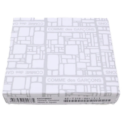 COMMEdesGARCONS コムデギャルソン 8Z-T310-051 SA3100ST SNAKE TRANSPARENT L ZIP WALLET 型押し L字ジップ ウォレット コインケース