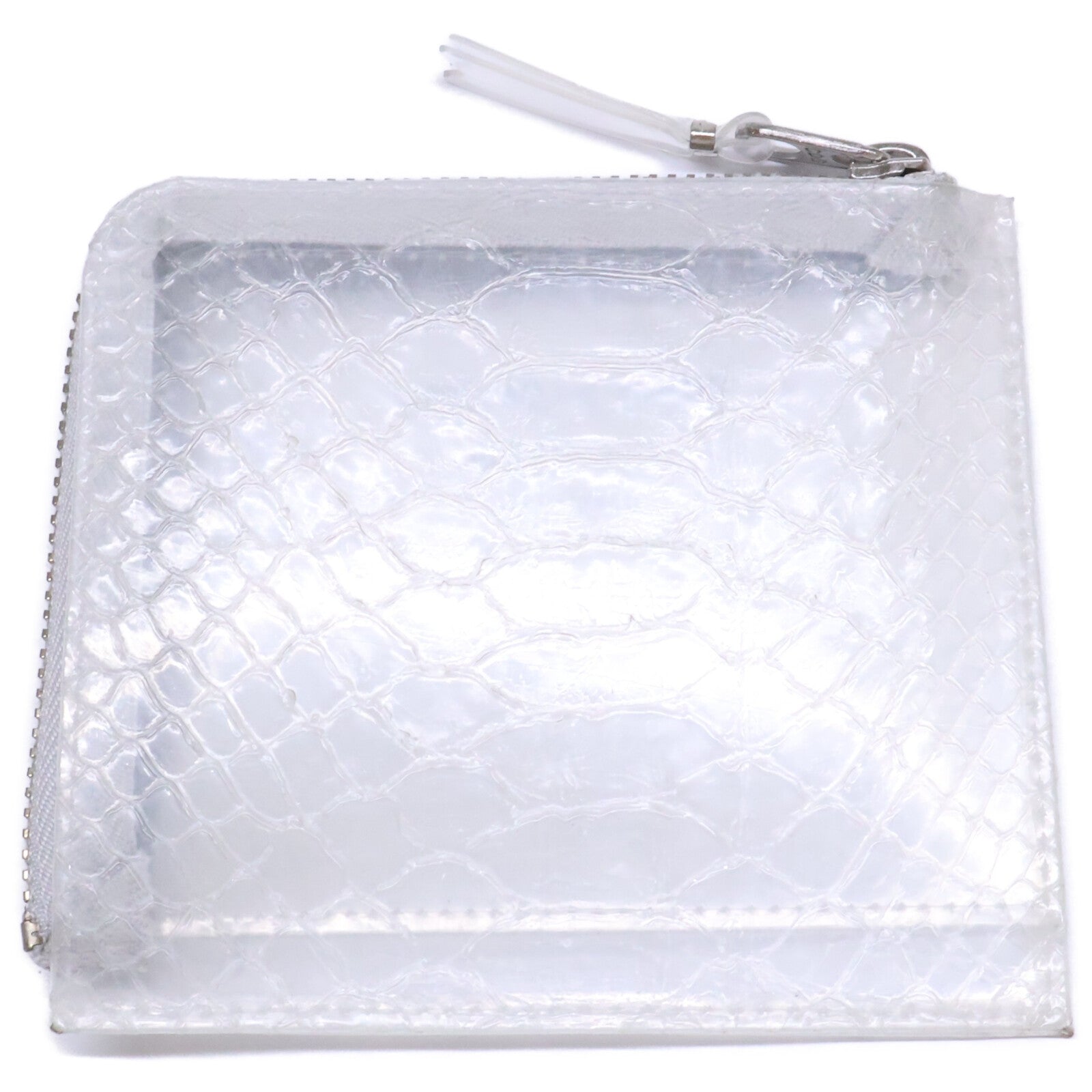 COMMEdesGARCONS コムデギャルソン 8Z-T310-051 SA3100ST SNAKE TRANSPARENT L ZIP WALLET 型押し L字ジップ ウォレット コインケース