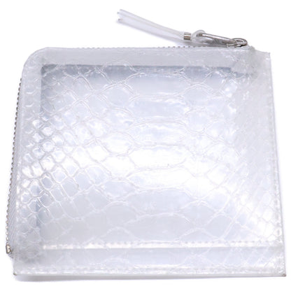 COMMEdesGARCONS コムデギャルソン 8Z-T310-051 SA3100ST SNAKE TRANSPARENT L ZIP WALLET 型押し L字ジップ ウォレット コインケース