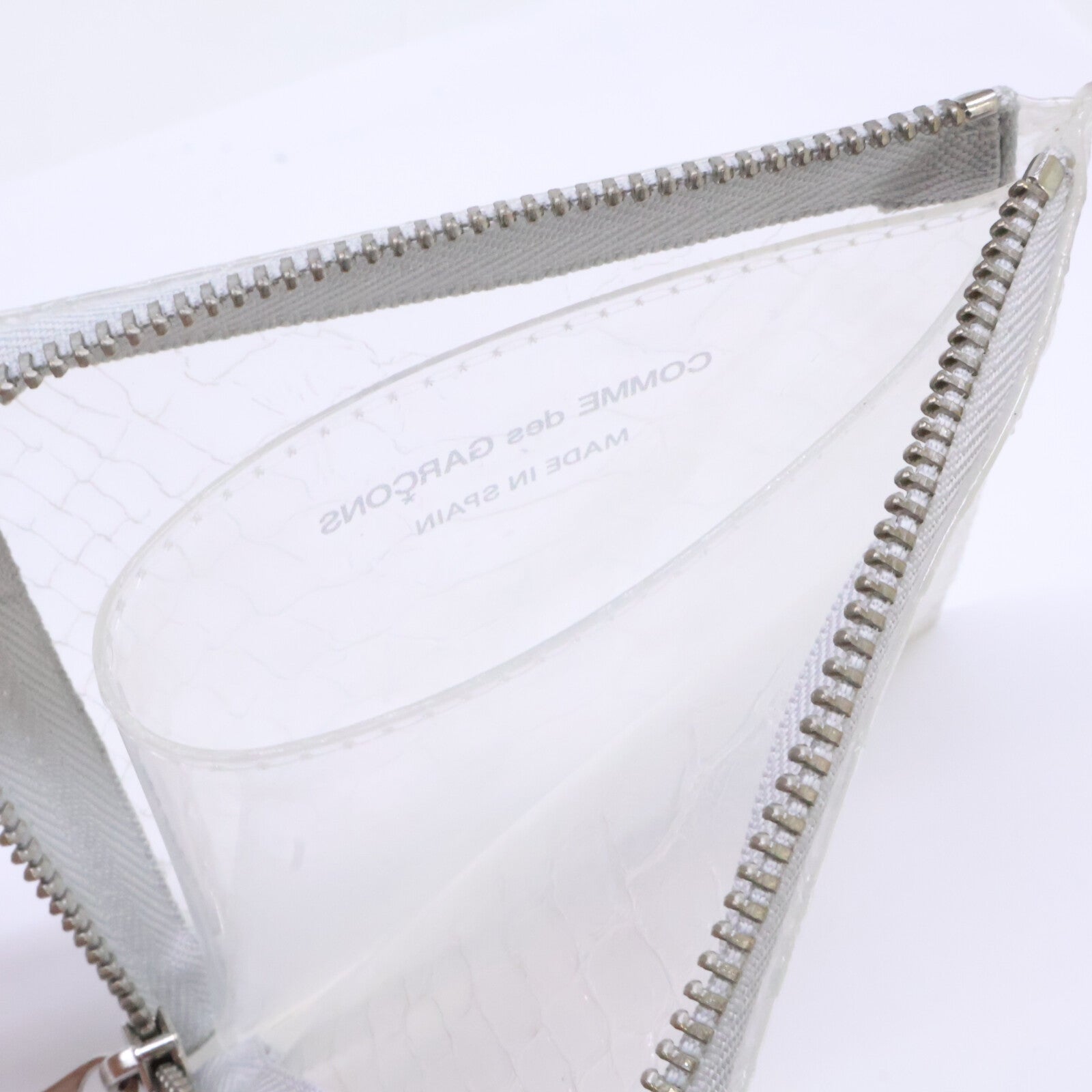 COMMEdesGARCONS コムデギャルソン 8Z-T310-051 SA3100ST SNAKE TRANSPARENT L ZIP WALLET 型押し L字ジップ ウォレット コインケース