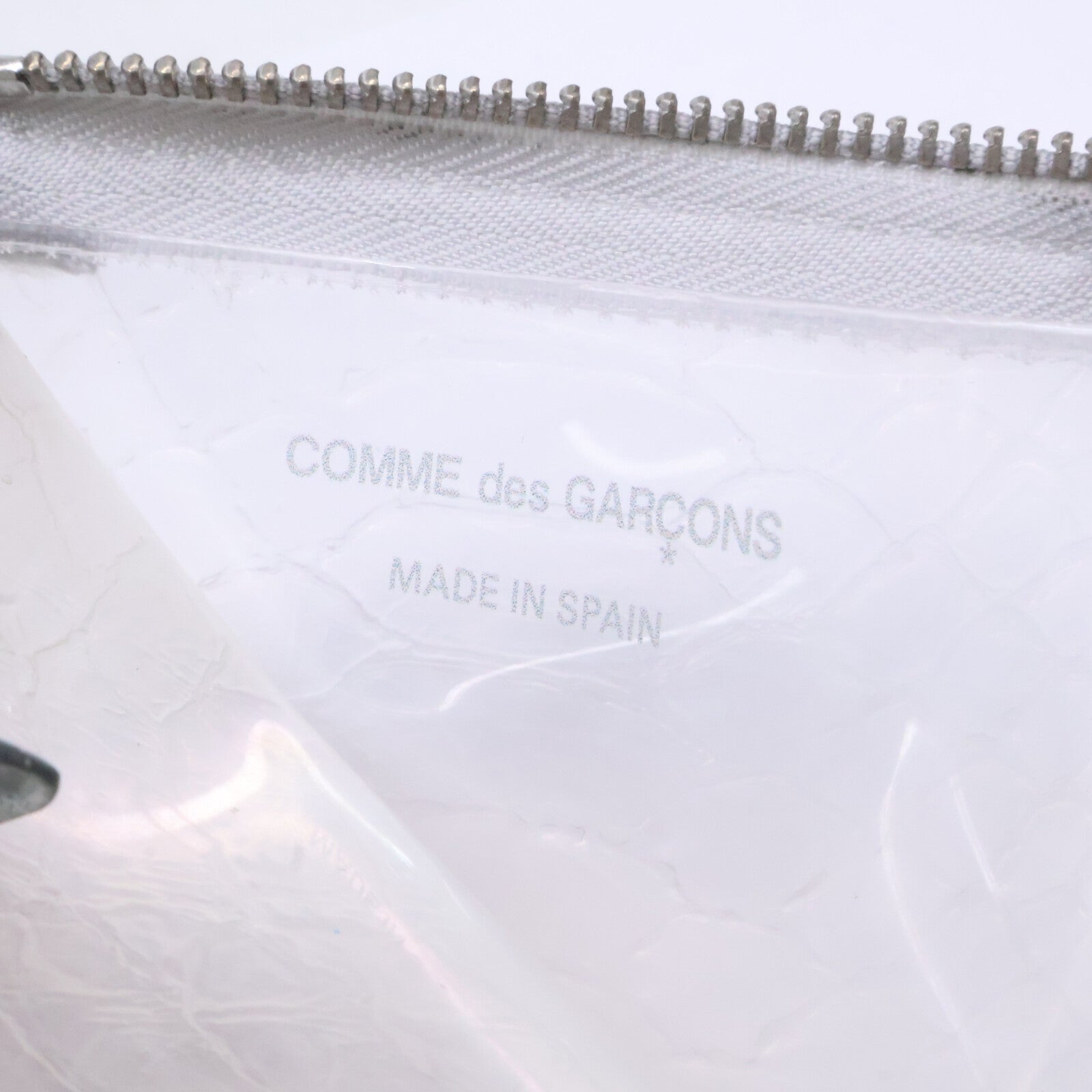 COMMEdesGARCONS コムデギャルソン 8Z-T310-051 SA3100ST SNAKE TRANSPARENT L ZIP WALLET 型押し L字ジップ ウォレット コインケース