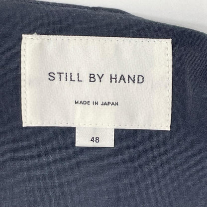 STILL BY HAND スティルバイハンド ネイビー コットン×ナイロン コットンナイロン クルーネックベスト ベスト