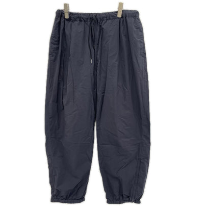 STILL BY HAND スティルバイハンド チャコール コットン×ナイロン ウエストゴム 裾ジップ トレーニングパンツ ボトムス