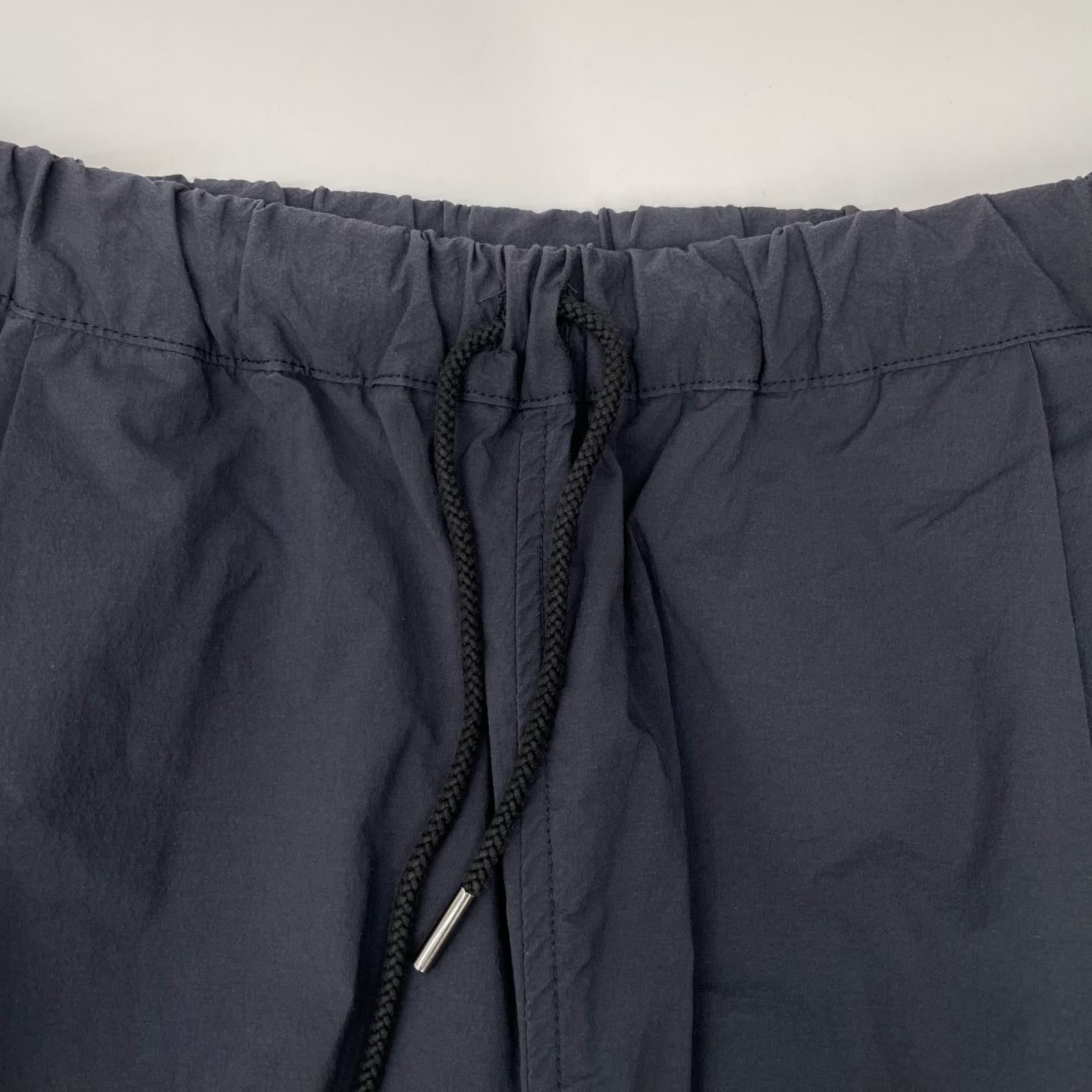 STILL BY HAND スティルバイハンド チャコール コットン×ナイロン ウエストゴム 裾ジップ トレーニングパンツ ボトムス