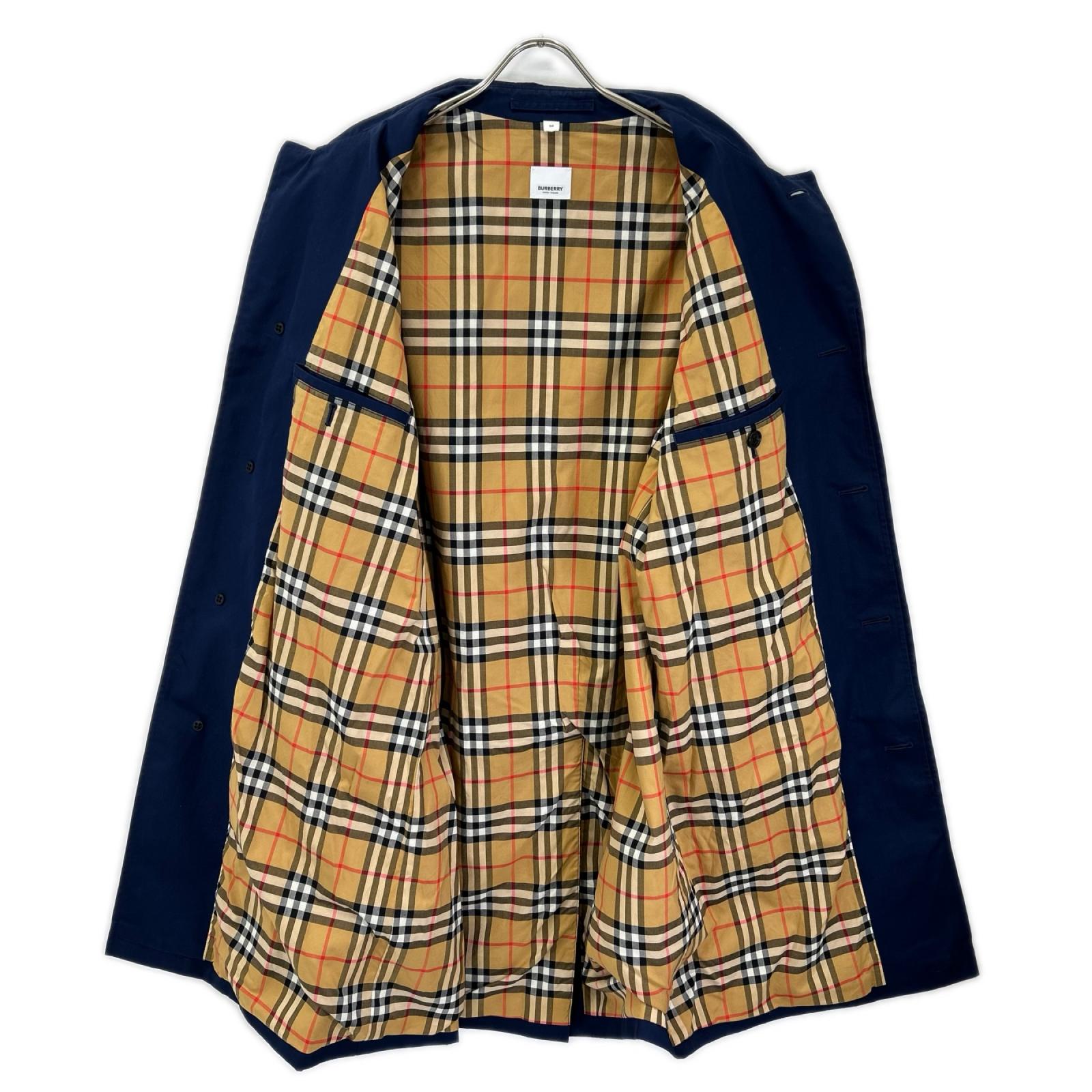 BURBERRY バーバリー ネイビー ノバチェックインナー 比翼トレンチコート コート