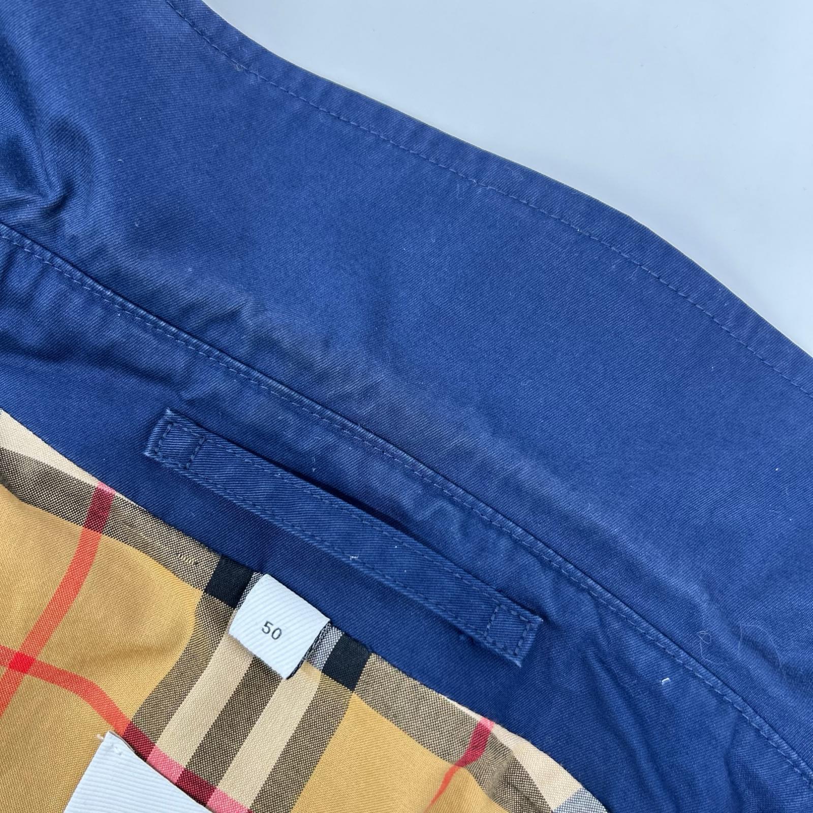 BURBERRY バーバリー ネイビー ノバチェックインナー 比翼トレンチコート コート