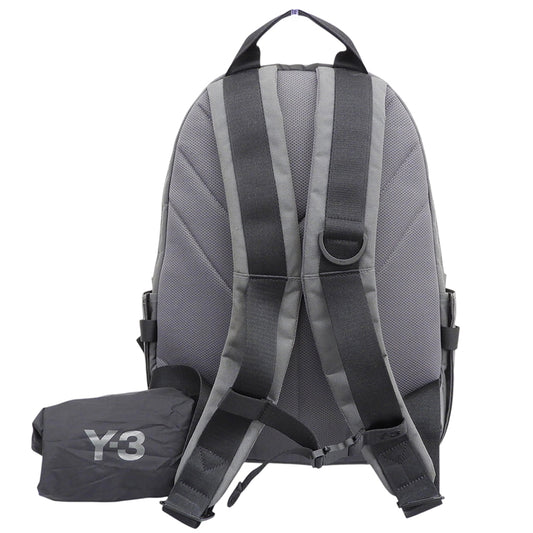 Y-3 ワイスリー Y-3 BACKPACK ロゴプリント バックパック リュック デイパック メンズ チャコール KC0806 リュック バックパック