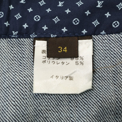LOUIS VUITTON ルイヴィトン 【美品/国内正規】イエローステッチ クロップド デニムパンツ ボトムス