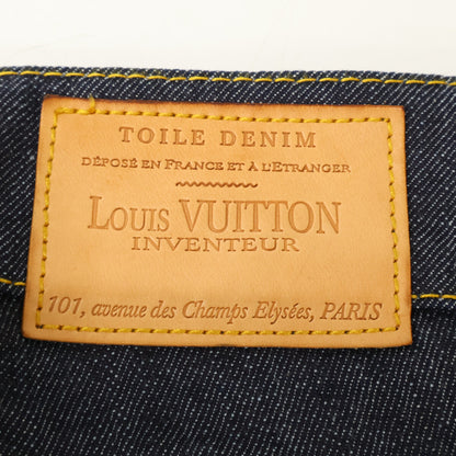 LOUIS VUITTON ルイヴィトン 【美品/国内正規】イエローステッチ クロップド デニムパンツ ボトムス