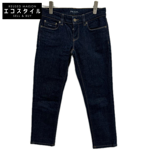 PRADA プラダ インディゴ イエローステッチ CONTOUR FIT スキニーデニムパンツ ボトムス