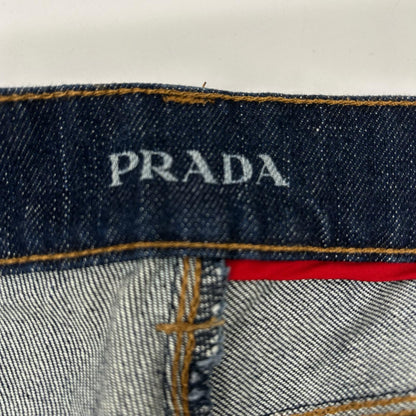 PRADA プラダ インディゴ イエローステッチ CONTOUR FIT スキニーデニムパンツ ボトムス