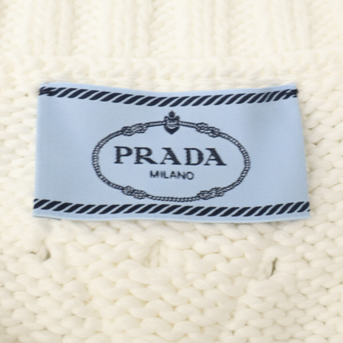 PRADA プラダ 【美品/国内正規】P24R1I S221 コットン クロップド 長袖ニットセーター トップス