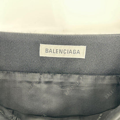 BALENCIAGA バレンシアガ 642174 ブラック ウール デザインボタン スカート スカート