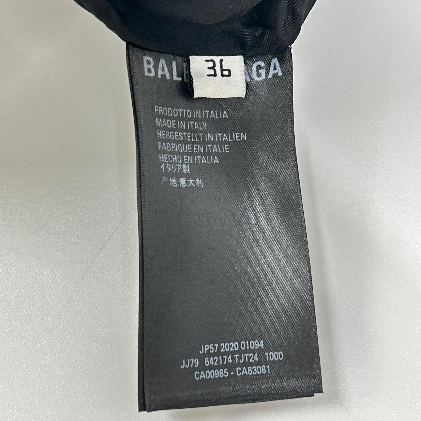 BALENCIAGA バレンシアガ 642174 ブラック ウール デザインボタン スカート スカート