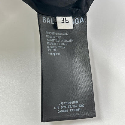 BALENCIAGA バレンシアガ 642174 ブラック ウール デザインボタン スカート スカート