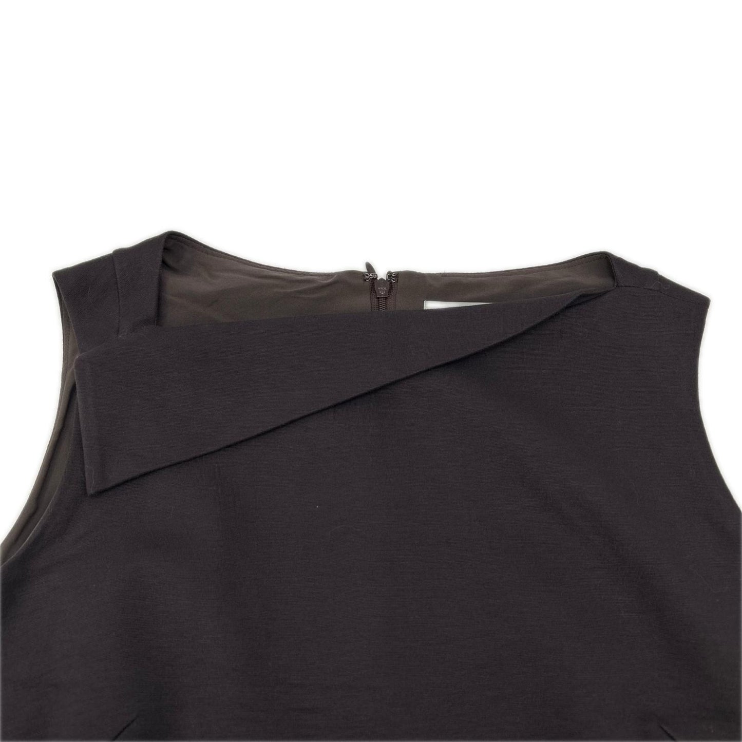 theory luxe セオリーリュクス 03-9205001 ブラウン レーヨン混 バックジップ ノースリーブジャージーワンピース ワンピース