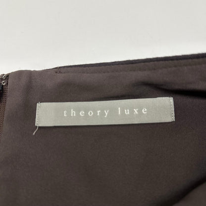 theory luxe セオリーリュクス 03-9205001 ブラウン レーヨン混 バックジップ ノースリーブジャージーワンピース ワンピース