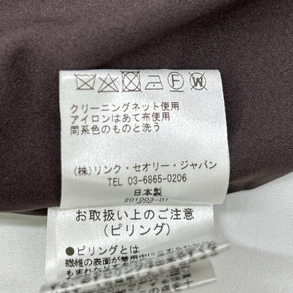 theory luxe セオリーリュクス 03-9205001 ブラウン レーヨン混 バックジップ ノースリーブジャージーワンピース ワンピース
