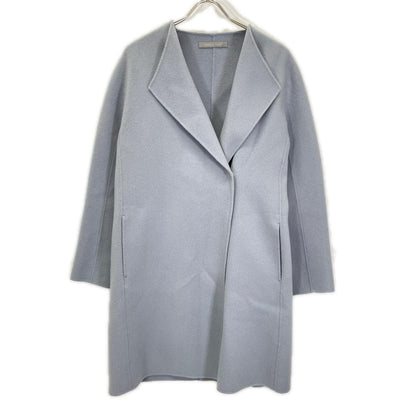 theory luxe セオリーリュクス 03-9309605 ライトブルー ウール×カシミヤ ダブルフェイスロングコート コート