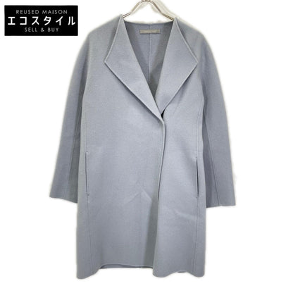 theory luxe セオリーリュクス 03-9309605 ライトブルー ウール×カシミヤ ダブルフェイスロングコート コート