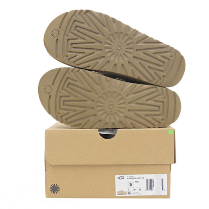 UGG アグ 美品 GOLDENSTAR HI MARY JANE ボリュームソール フラットシューズ レディース スエード ベージュ 22cm 1187514 シューズ