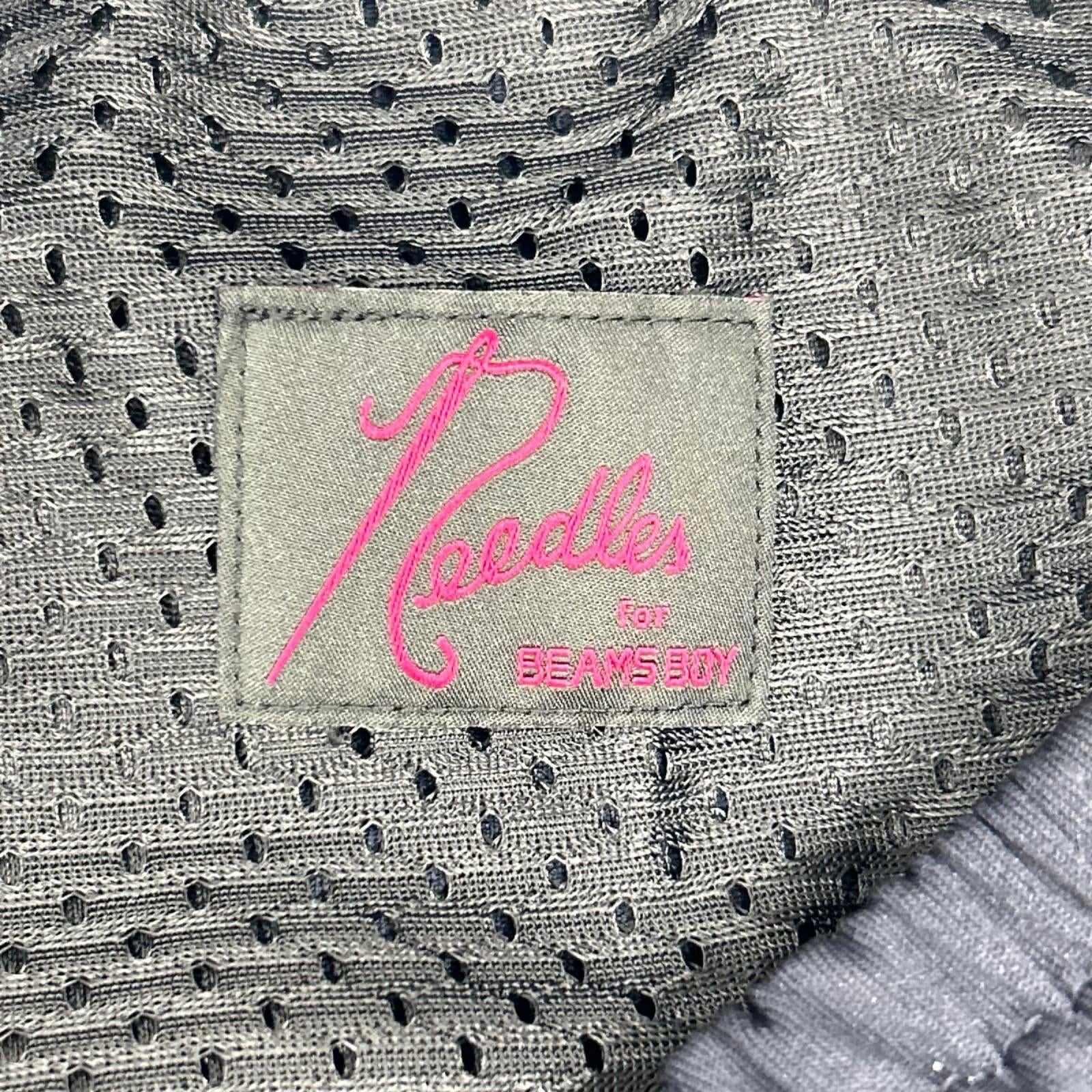 needles ニードルズ ×BEAMS BOY SX1513 ネイビー ポリエステル パピヨン刺繍 ヒザデル トラックスカート スカート