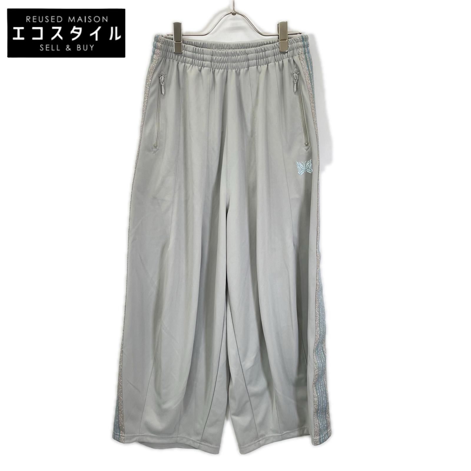needles ニードルズ ×BEAMS BOY SX1516 グレー ポリエステル シルバーラメサイドライン ヒザデルトラックパンツ ボトムス