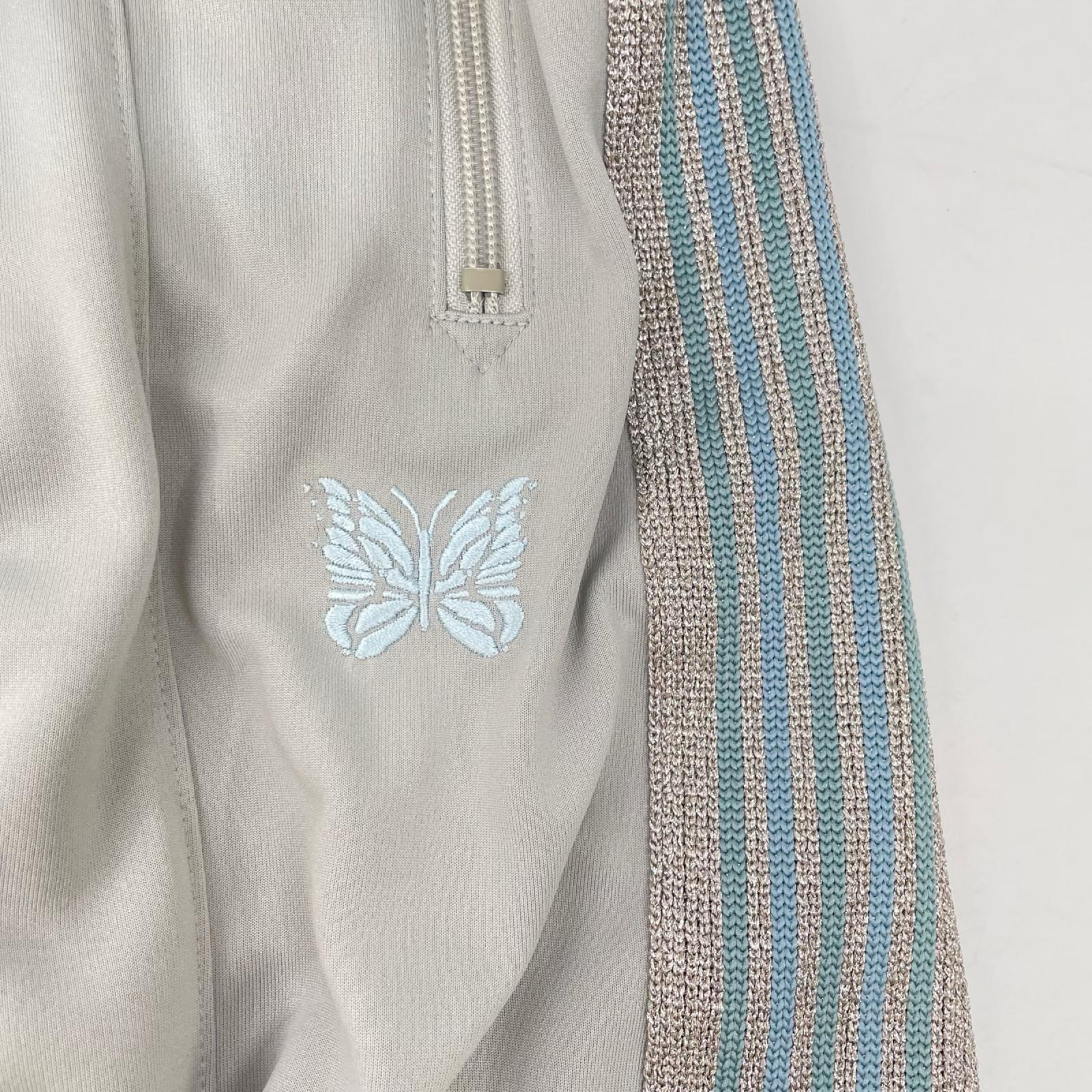 needles ニードルズ ×BEAMS BOY SX1516 グレー ポリエステル シルバーラメサイドライン ヒザデルトラックパンツ ボトムス