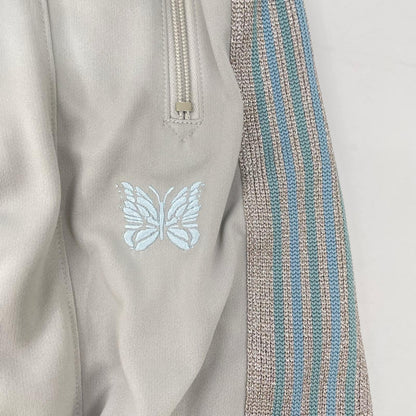 needles ニードルズ ×BEAMS BOY SX1516 グレー ポリエステル シルバーラメサイドライン ヒザデルトラックパンツ ボトムス