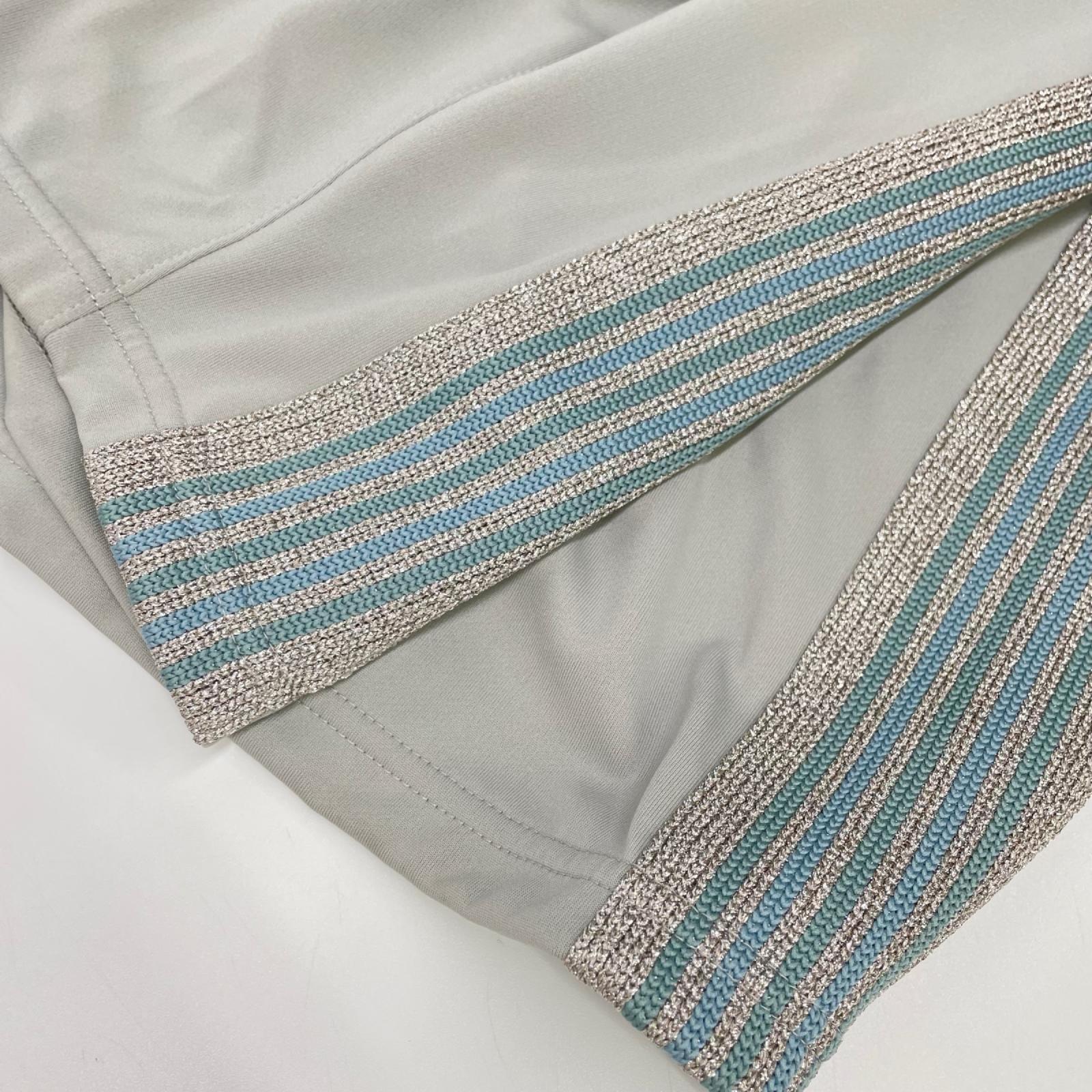 needles ニードルズ ×BEAMS BOY SX1516 グレー ポリエステル シルバーラメサイドライン ヒザデルトラックパンツ ボトムス