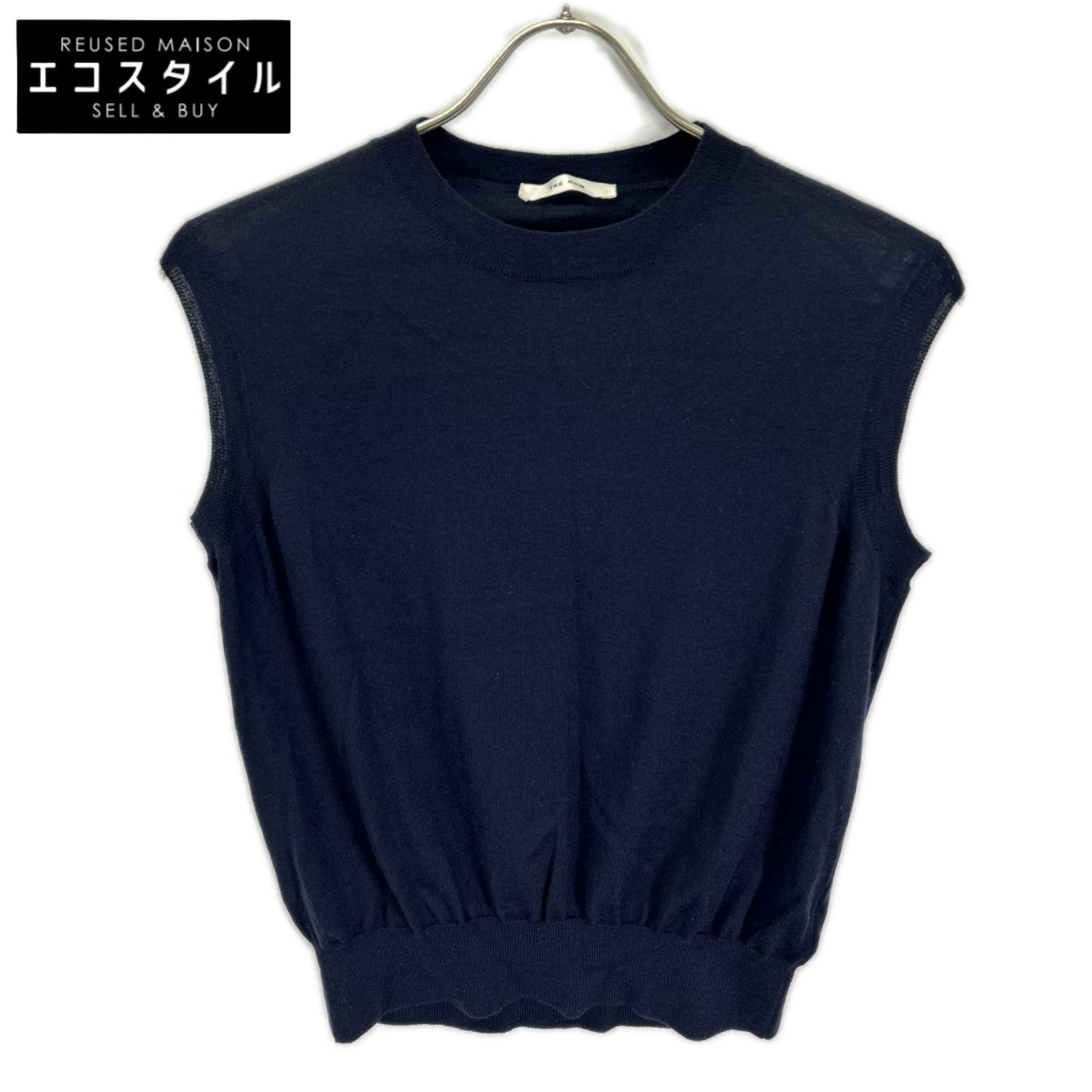 THE ROW ザ ロウ 5577-Y498 ダークネイビー カシミヤ100 BALHAM ニットベスト ベスト