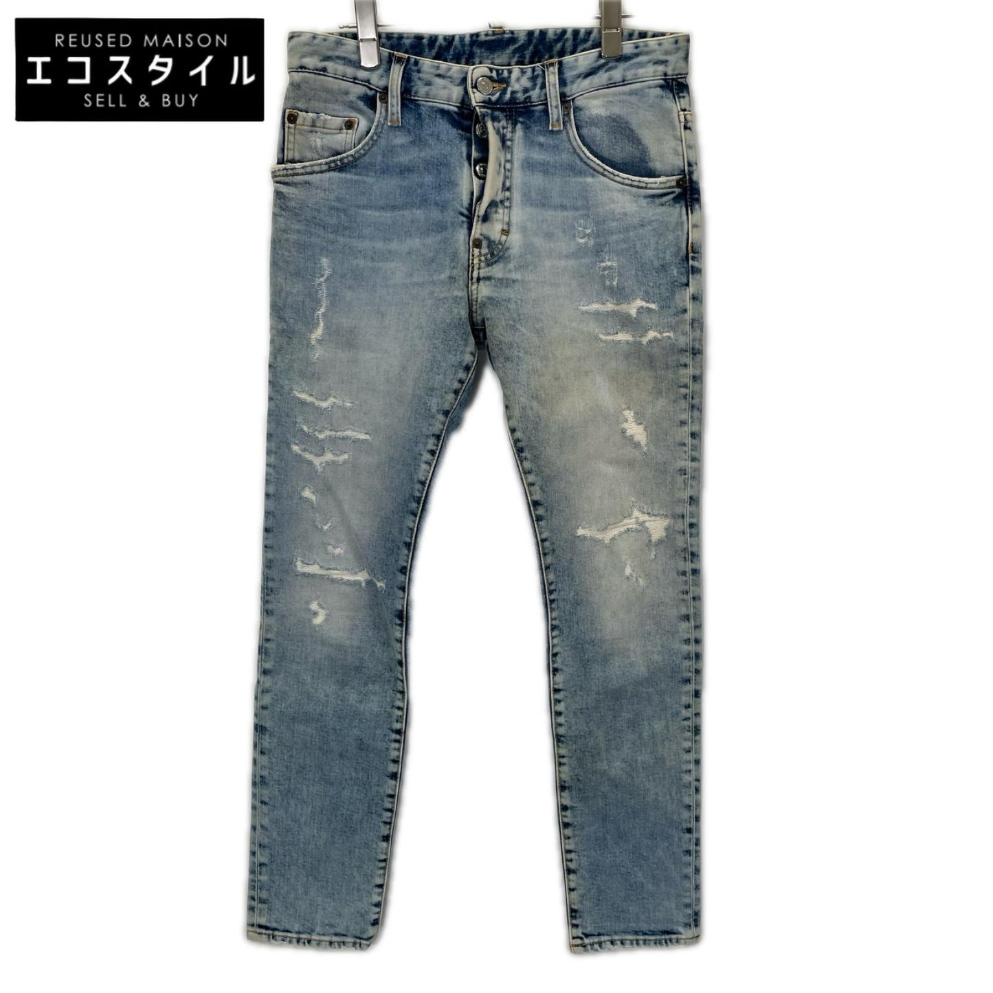 DSQUARED2 ディースクエアード S74LB0747 ライトインディゴ Skater Jean/スケータージーン クラッシュ加工 デニム ボトムス
