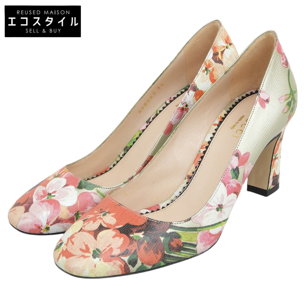 GUCCI グッチ ブルームス 花柄 ヒールパンプス シューズ レディース マルチカラー 36 408287 シューズ
