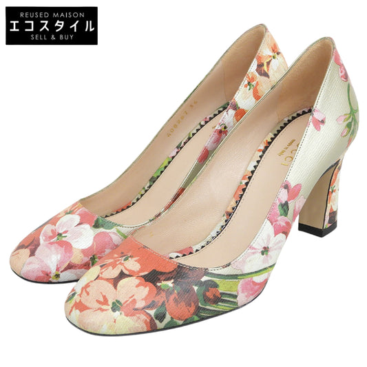GUCCI グッチ ブルームス 花柄 ヒールパンプス シューズ レディース マルチカラー 36 408287 シューズ