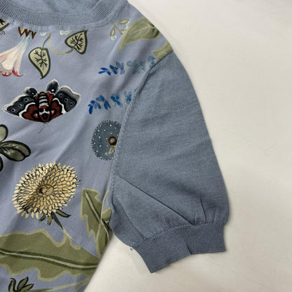 GUCCI グッチ 360378 ライトブルー ボタニカル クルーネック半袖トップス トップス