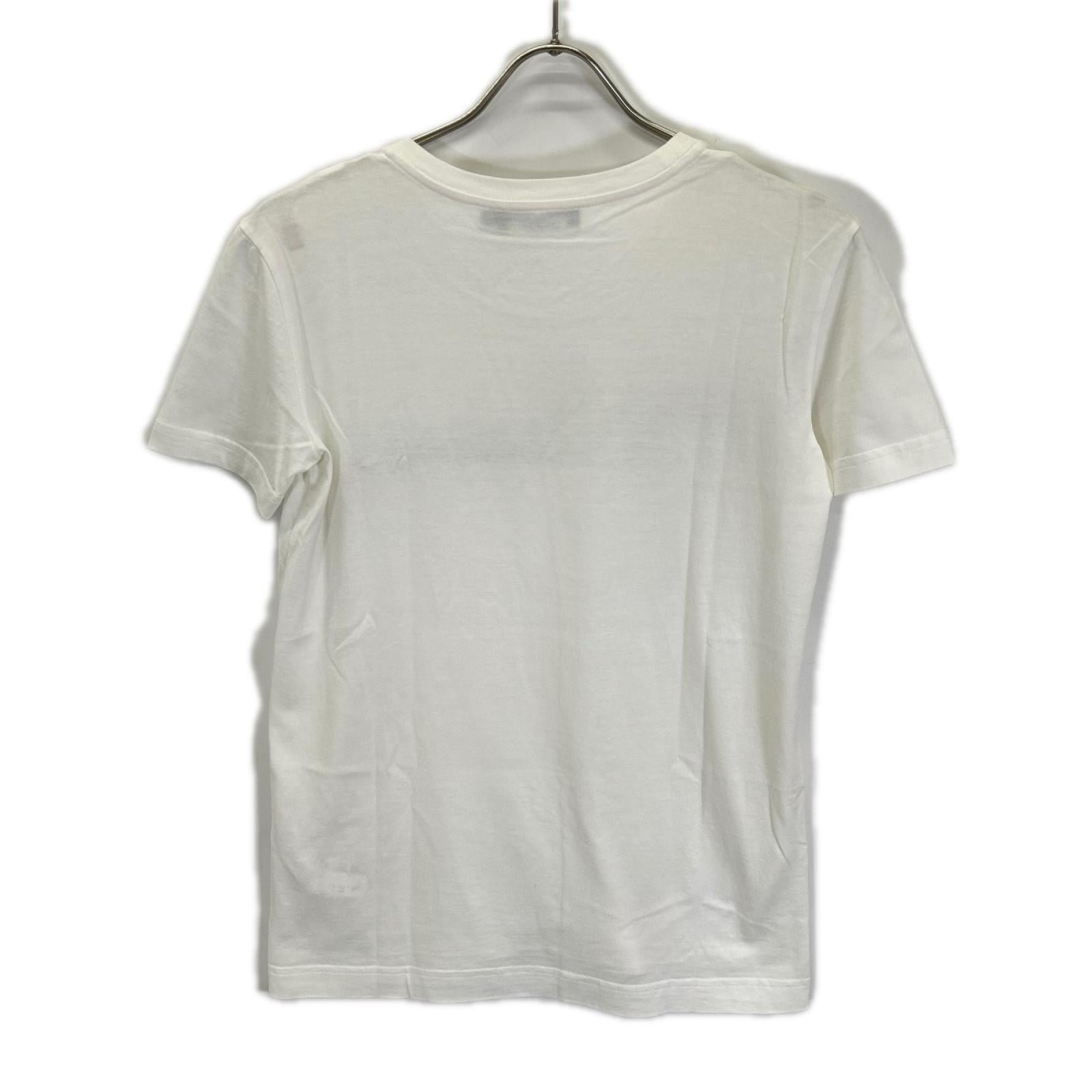 DOLCE&GABBANA ドルチェアンドガッバーナ F8L61T ホワイト×ブラック コットン ロゴTシャツ トップス