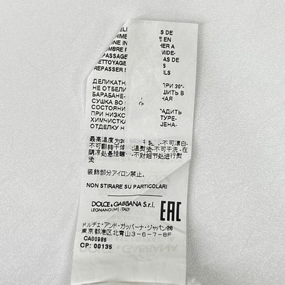 DOLCE&GABBANA ドルチェアンドガッバーナ F8L61T ホワイト×ブラック コットン ロゴTシャツ トップス