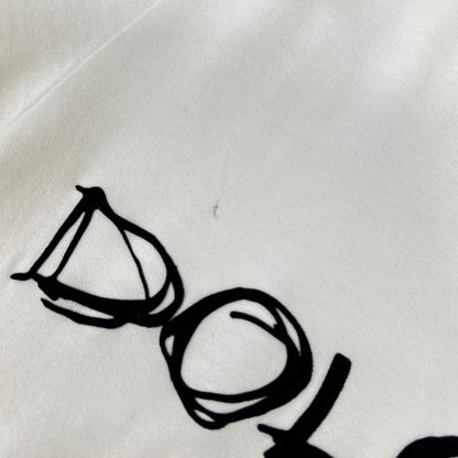 DOLCE&GABBANA ドルチェアンドガッバーナ F8L61T ホワイト×ブラック コットン ロゴTシャツ トップス
