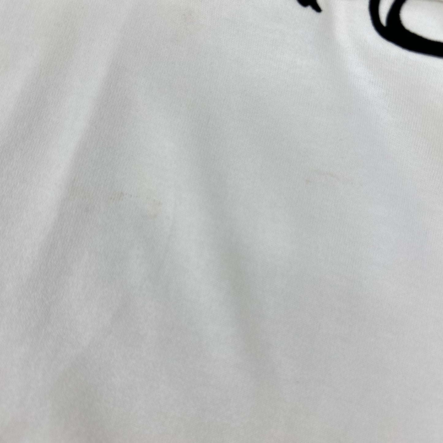DOLCE&GABBANA ドルチェアンドガッバーナ F8L61T ホワイト×ブラック コットン ロゴTシャツ トップス