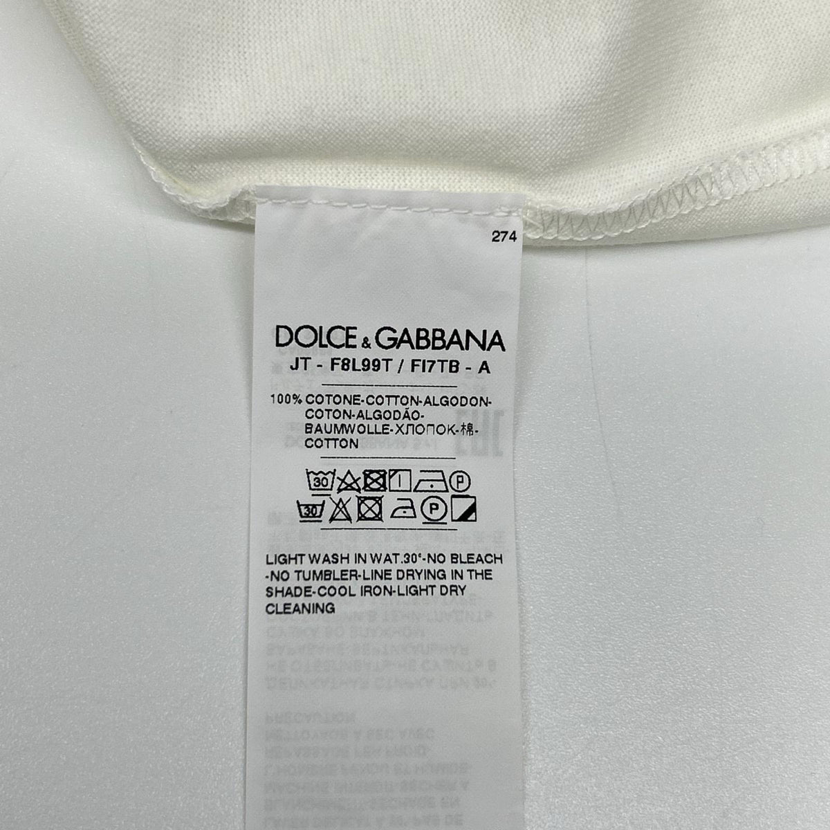 DOLCE&GABBANA Dolce & Gabbana F8L99T white BRING ME TOTHE MOON graphic ringer T-shirt top
