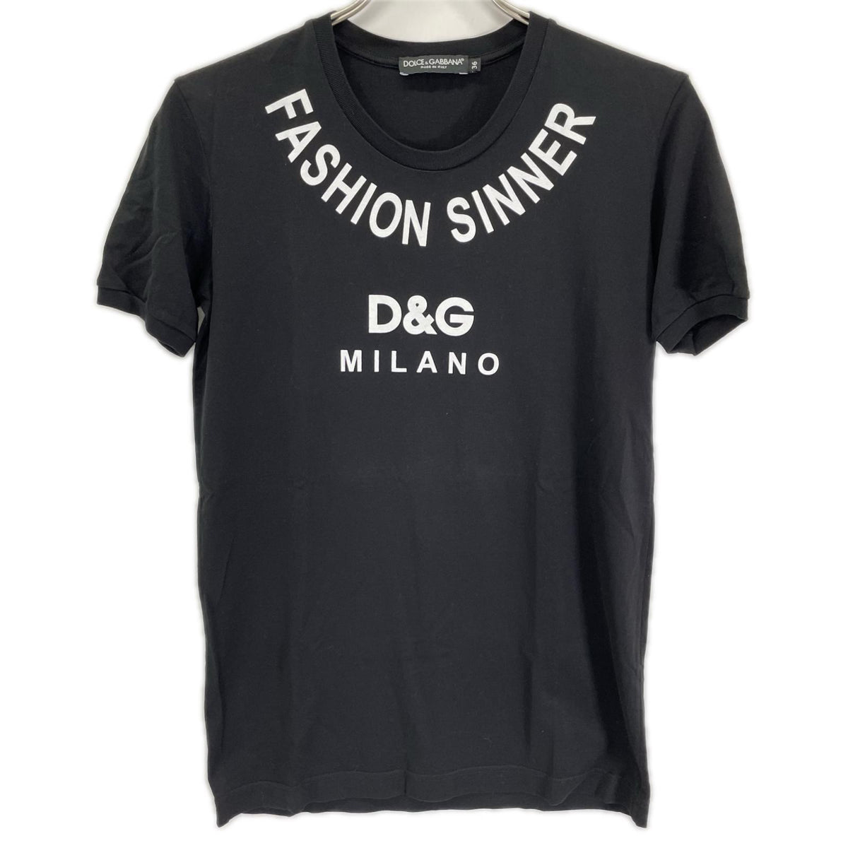 DOLCE&GABBANA Dolce & Gabbana F8K74T black fashion sinner T-shirt top