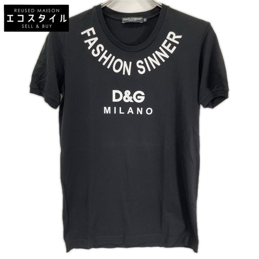 DOLCE&GABBANA ドルチェアンドガッバーナ F8K74T ブラック ファッションシナー Tシャツ トップス
