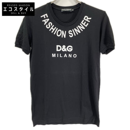DOLCE&GABBANA Dolce & Gabbana F8K74T black fashion sinner T-shirt top