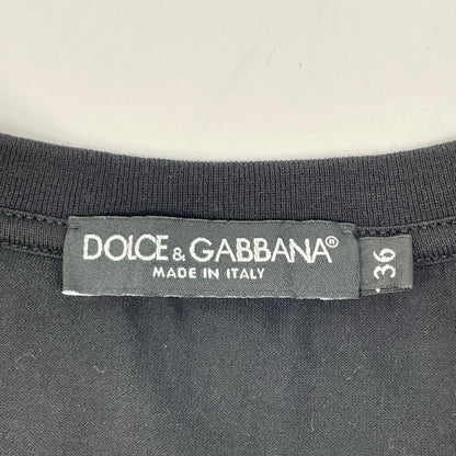 DOLCE&GABBANA Dolce & Gabbana F8K74T black fashion sinner T-shirt top